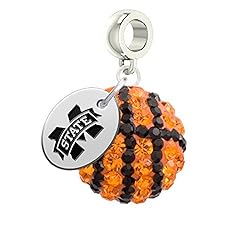 Mississippi State Bulldogs Basketball Drop Charm Fits All Pandora Style Bracelets