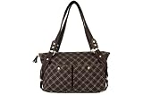 Baby Kaed AVI-U Diaper Bag in Black with Contrast Cross Stitch