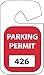 NMC PP15D Rearview Mirror (Parking Permit, 301-400, Red)