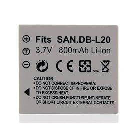 Replacement 3.7V 800mAh Digital Camera Lithium Battery for SAN.DB-L20 (Grey) + Worldwide free shiping