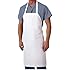 Aunt Martha's 28-Inch by 35-Inch Cotton Kitchen Apron, White