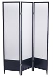 Adesso Toronto Folding Screen, Black