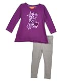 Apple Bottoms "Shimmer Blossom" 2-Piece Outfit (Sizes 2T - 4T) - grape juice, 2t