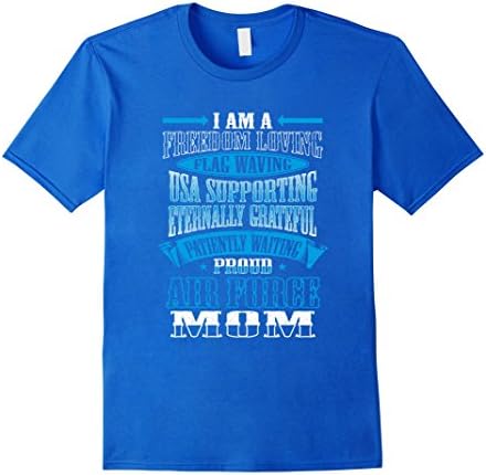 Men's T Shirt For Air Force Mom's Medium Royal Blue