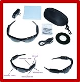 Spy WELTNEUHEIT: SPION 5in1 Sonnebrille mit eingebauter Kamera, Camcorder, Mikro, FOTOS, VIDEO, AUFNAHME + 4GB SPEICHER + ETUI + ZUBEHÖR Erfahrungen