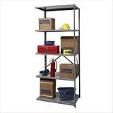 Hi-Tech Shelving Heavy-Duty Open Type Add-on Unit with 5 Shelves Size: 87" H x 36" W x 18" D