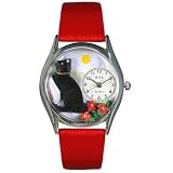 Basking Cat Yellow Leather And Silvertone Watch #S0120009