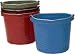 Fortiflex Flat Back Feed Bucket for Dogs/Cats and Small Animals, 20-Quart, Hunter Green