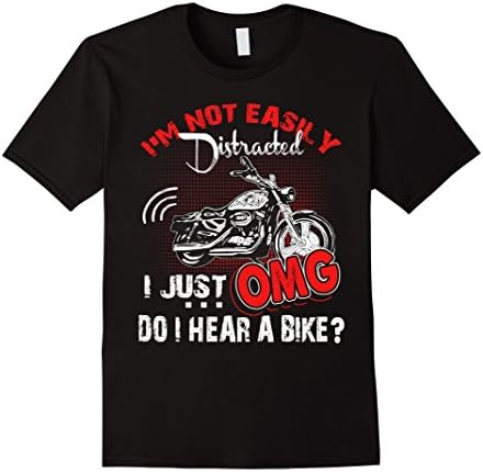 Men's I'm not Easily Distracted I Just OMG Do i hear A Bike? XL Black