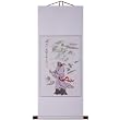 Hand-Painted 48" Oriental Wall Art Scroll - Scholar & Dragon With White Border