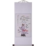 Scholar and Dragon Wall Art Painting - White