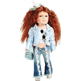 ANNA 18Vinyl Fashion Girl w Bag Doll~Retired by Duck House Vinyl Dolls