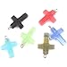 20x Mixed Color Lampwork Glass Crosses Charms Findings Fit Jewelry Making