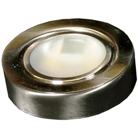 American Lighting 044-12-BS Under Cabinet Puck Lighting Kit, 20-Watt Xenon Lamp, Brushed Steel
