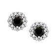 14K White Gold 1/2 ct. Black and White Diamond Earrings