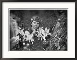 Cottingley Fairies Art Styles Framed Photographic Poster Print by Elsie Wright, 30x24