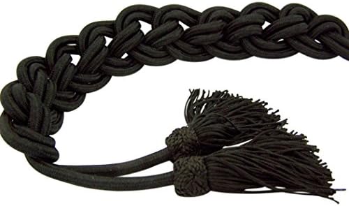 Hand Work Company Men's Priest Cincture Silk Cord with Tassels 156 Inch Black