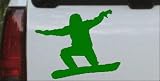 6in X 4.9in Dark Green -- Snowboarding Sports Car Window Wall Laptop Decal Sticker