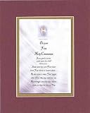 Touching and Heartfelt Poem for Inspirations - Poem for Inspirations - On Your First Holy Communion . . . Poem on 11 x 14 inches Double Beveled Matting (Burgundy)