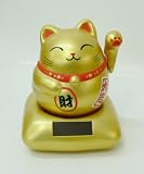Lucky Cat Chubby Nohohon Solar ECO Japan Figure GoldIMAGE