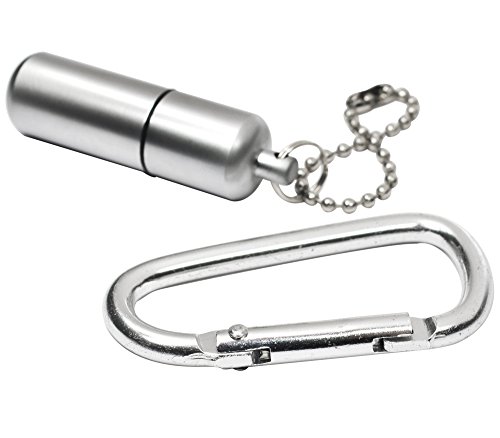 Cosmos Capsule shape Silver color Firestash Carabiner Keyring Key Chain holder lighter with Cosmos Fastening Strap