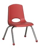 Ecr4Kids 12" Plastic School Stack Chair Red-With Glide Ecr4Kids 12" Plastic School Stack Chair Red-With Glide