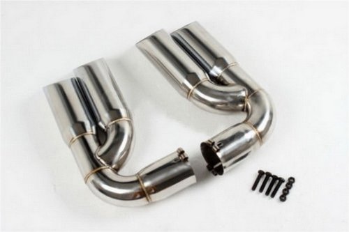 Auto Parts ABT Style Stainless Steel Twin Pipe Exhaust Muffler Tips Chrome 1Pair Fit For AUDI Q7 Base Sport Utility 4-Door