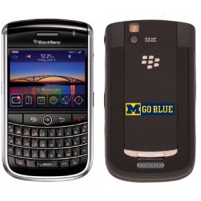 University of Michigan Go Blue on BlackBerry Tour Phone Cover (Black)