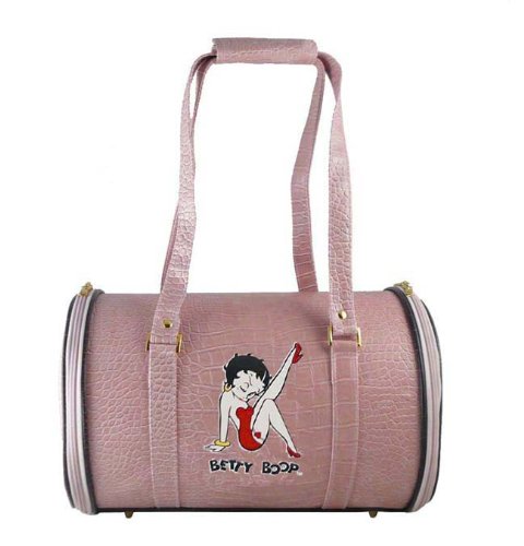 Betty Boop Legs Cat Dog Tote Pet Carrier - Pink Crocodile Pattern
