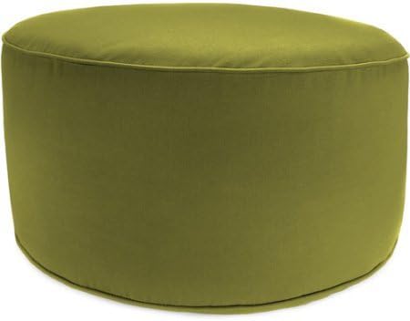 Jordan Manufacturing Round Outdoor Pouf/Ottoman, Veranda Kiwi | Polyester Fabric Resists Fading, Mold and Mildew Pouf/Ottoman