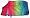 600 Denier Medium Weight Winter Horse Blanket Rainbow Print, 78