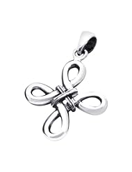 Alluring Looped Celtic Cross Sterling Silver Pendant