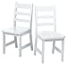 Lipper International 524W Child's Round Table and 2-Chair Set, White
