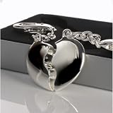 Personalised Silver Plated Lovers Joining Heart Keyring Engraved Free