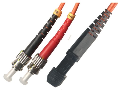 10M Multimode Duplex Fiber Optic Cable (62.5/125) - MTRJ to ST.