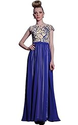 Cap Sleeves Draped  Lace Chiffon/Polyester Evening Dress/Prom Dress/Party Dress/Wedding Dress  With Ruffles