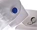 BLUE Rhodium Fin. Button Covers Pair - 18mm / 0.7 inch