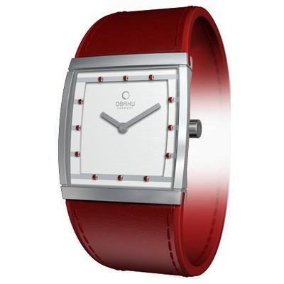 Obaku Harmony Womens Watch - Red Band / White Face - V102LCCRRS-029