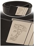 Versace Collection Signature Leather Belt Size 100 / 40 - Black