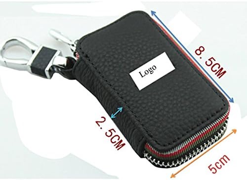 For Subaru Genuine Litchi grain Leather Car Keys Bag Zipper Key Bag With brand Key Purse Key Case Black