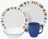 Corelle Livingware 16-Piece Dinnerware Set, Service for 4, Memphis