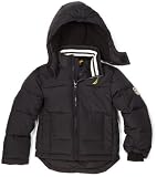 Nautica Sportswear Kids Boys 2-7 Hooded Bubble Jacket, Deep Black, Large