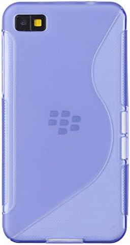 Premium Colorful S-Line Flexible TPU Gel Case for BlackBerry Z10 by Milam Dairy Wireless® (Purple)