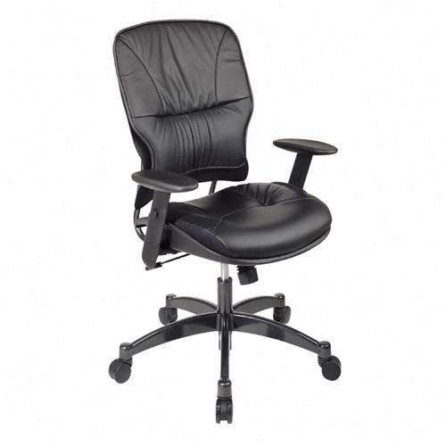 Office Star Leather Managerial Mid-Back Chair Office Star Leather Managerial Mid-Back Chair