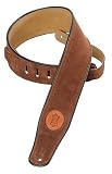 Levy's Leathers Suede Leather Guitar Strap,Brown