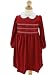 Little Bitty Red Floral Smocked Dress for Infant Girls