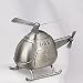 PEWTER FINISH HELICOPTER MONEY BANK