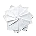 New White Cotton Handkerchiefs Hankies with Scalloped Edge-30cm Square