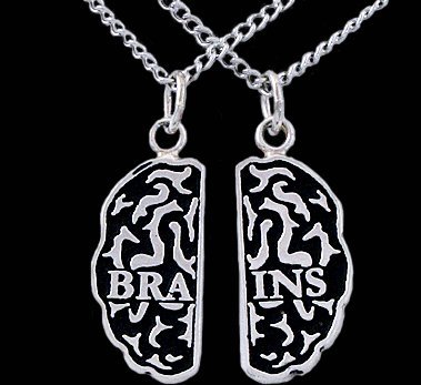 Brains Silver Friendship Neclaces