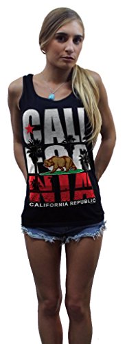 Shop4Ever California Republic Beach Palm Tree Women's Tank Top